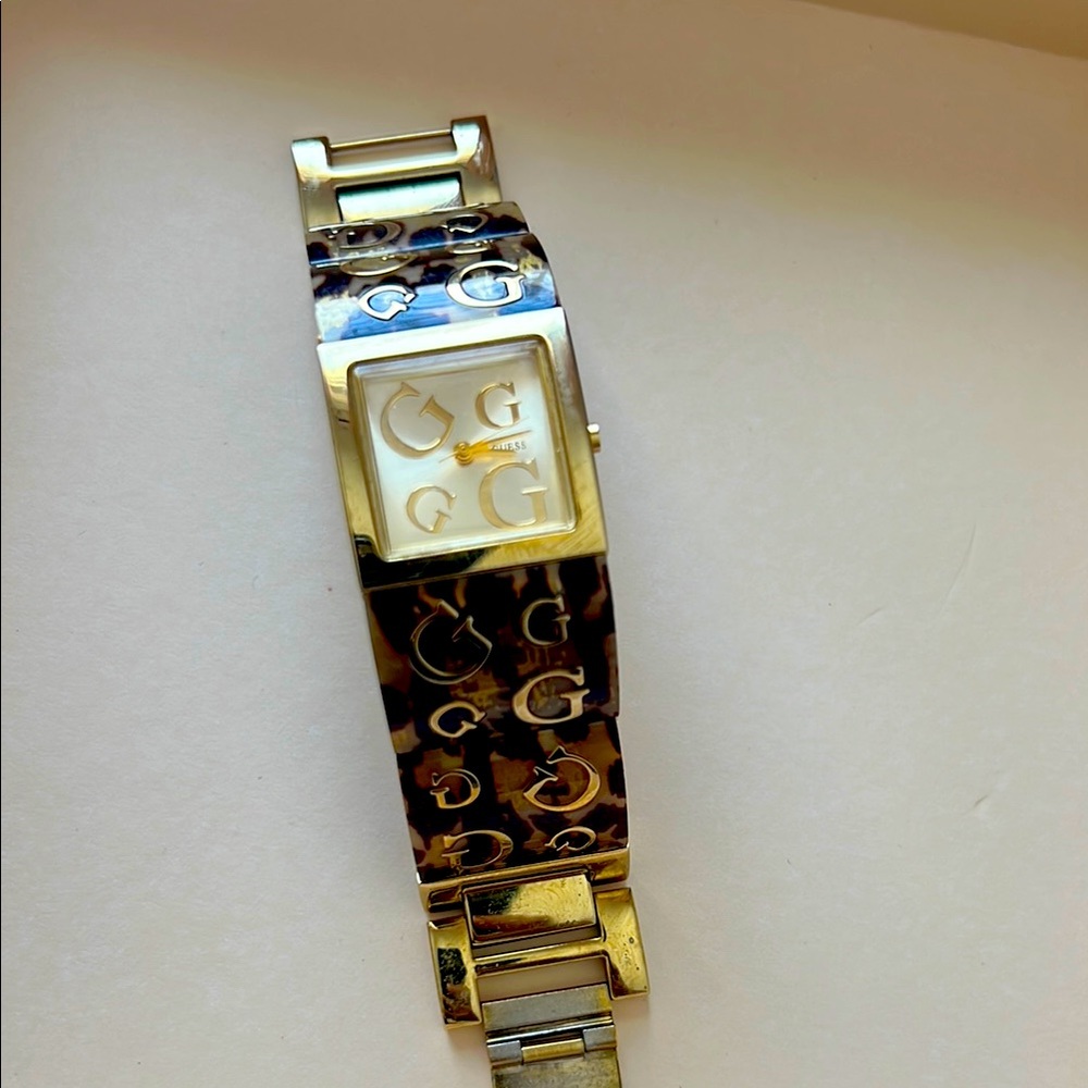 Gold and Brown Patterned Watch
